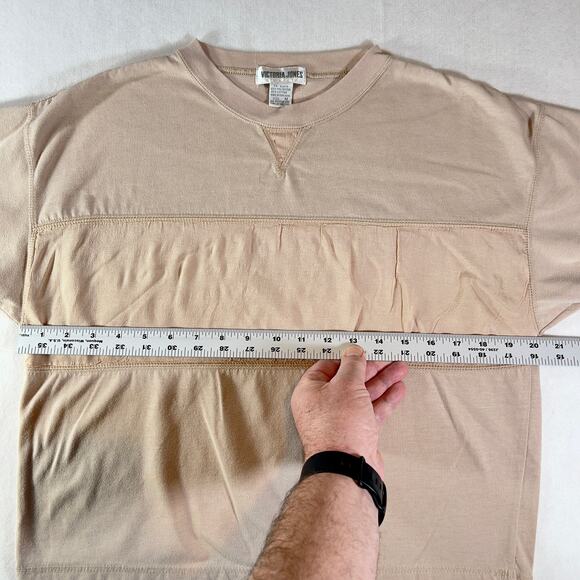 Victoria Jones Cotton Poly Blend Woman's Top Size M Made in Hong Kong Vintage - Picture 7 of 10